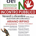 Ad Ariano Irpino l'incontro pubblico del comitato del NO 