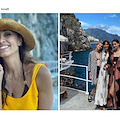 Benedetta Parodi con le due figlie all'Hotel Santa Caterina di Amalfi /Foto /Storie