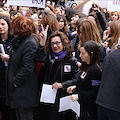 Migliaia di persone scendono in piazza a Madrid in occasione della Festa della donna