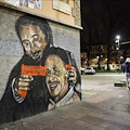 Sfregiato un murale che rappresenta Falcone e Borsellino, vandali insultano la memoria dei due magistrati