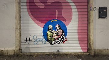 Street Art: a Roma in Viale Manzoni la nuova opera provocazione di Laika sulla Natività
